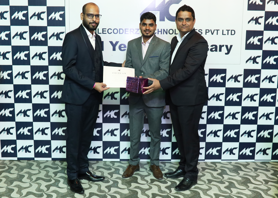 Chandan Kumar Receiving Award